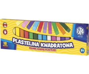 ASTRA PLASTELINA KWADRATOWA, 18 KOLORÓW