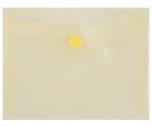 Teczka kopertowa DONAU zatrzask, PP, A6, 180mikr., żółta