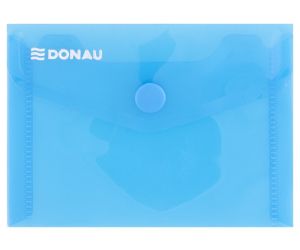 Teczka kopertowa DONAU zatrzask, PP, A7, 180mikr., niebieska