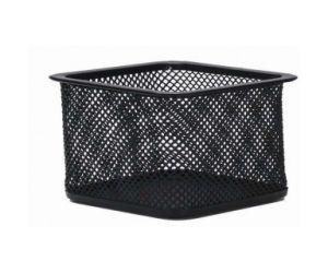 Pojemnik na spinacze Q-CONNECT Office Set, metalowy, kwadrat, czarny