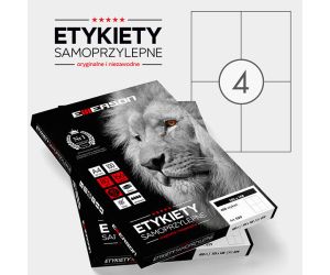 ETYKIETA SAMOPRZYLEPNA EMERSON  BIAŁA 105X148mm  029 op 100 ARKUSZY