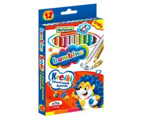 KREDKI BAMBINO JUMBO OKRĄGŁE 12 KOLORÓW + TEMPERÓWKA GRATIS!!