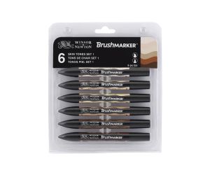 WINSOR & NEWTON BRUSHMARKER ZESTAW 6 sztuk SKIN TONES