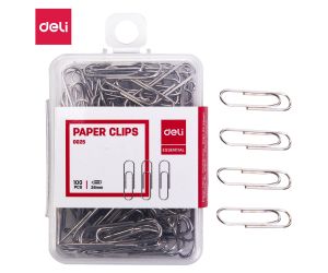 SPINACZE BIUROWE DELI 29MM SREBNE PLASTIKOWE OPAKOWANIE