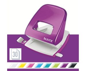 DZIURKACZ LEITZ 5008 DUŻY METALOWY FIOLETOWY DO 30 KARTEK