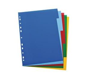 PRZEKŁADKI 1-5 ELBA  A4 PLASTIKOWE