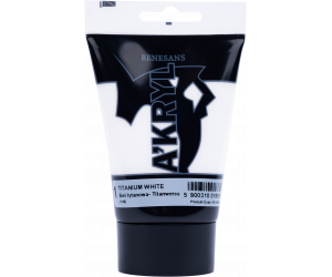 FARBA AKRYLOWA W TUBCE 100 ml A'KRYL RENESANS - 01 - BIEL TYTANOWA