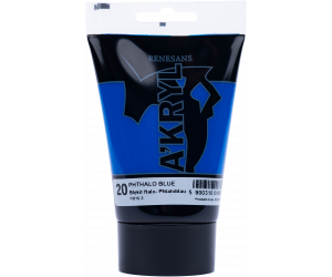 FARBA AKRYLOWA W TUBCE 100 ml A'KRYL RENESANS - 20 - BŁĘKIT FTALO