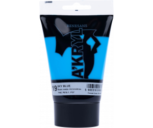 FARBA AKRYLOWA W TUBCE 100 ml A'KRYL RENESANS - 19 - BŁĘKIT NIEBA