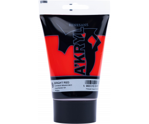 FARBA AKRYLOWA W TUBCE 100 ml A'KRYL RENESANS - 09 - CZERWIEŃ BŁYSZCZĄCA