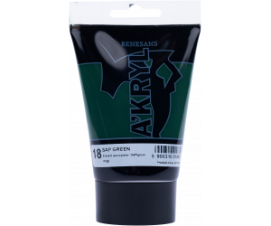 FARBA AKRYLOWA W TUBCE 100 ml A'KRYL RENESANS - 18- ZIELEŃ SOCZYSTA