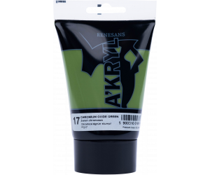 FARBA AKRYLOWA W TUBCE 100 ml A'KRYL RENESANS - 17- ZIELEŃ CHROMOWA
