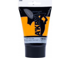 FARBA AKRYLOWA W TUBCE 100 ml A'KRYL RENESANS - 06 - ŻÓŁTA CIEMNA