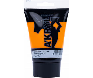 FARBA AKRYLOWA W TUBCE 100 ml A'KRYL RENESANS - 07 - ŻÓŁTA POMARAŃCZOWA
