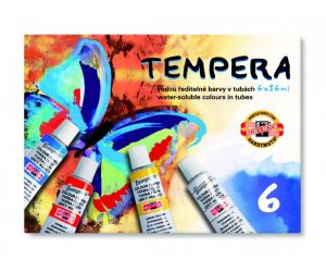 FARBY W TUBKACH TEMPERA KOHINOR - 6 KOLORÓW x 16 ml