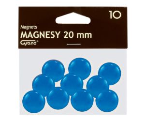 MAGNESY OKRĄGŁE GRAND 20MM NIEBIESKIE OP 10 SZT