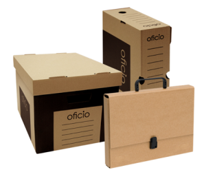 PUDŁO ARCHIWIZACYJNE OFICIO A4/80 MM BRĄZOWE