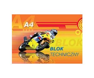 BLOK TECHNICZNY KRESKA A4 250G BIAŁY 10 KARTEK 42