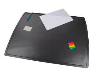PODKŁAD PANTA PLAST NA BIURKO  Z MATĄ OCHRONNĄ  652X512 CZARNY NA GĄBCE
