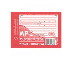 DRUK POLECENIE PRZELEWU WPŁATY GOTÓWKOWA  4-ODCINKOWY M&P A6/80 445-5M
