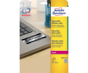 ETYKIETA SAMOPRZYLEPNA AVERY ZWECKFORM 96X50,8 SREBRNA L6012-20