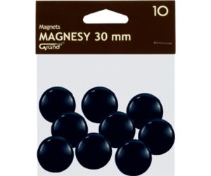 MAGNESY OKRĄGŁE GRAND 30MM CZARNY OP 10 SZT