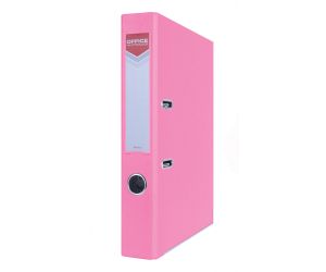 Segregator OFFICE PRODUCTS Officer z szyną, PP, A4/55mm, różowy
