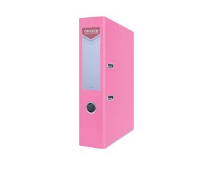 Segregator OFFICE PRODUCTS Officer z szyną, PP, A4/75mm, różowy