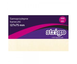 STRIGO KARTECZKI SAMOPRZYLEPNE 127X75MM 100 KARTEK PASTELOWE