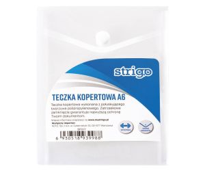 TECZKA KOPERTOWA A6 STRIGO NA ZATRZASK PIONOWA PRZEŹROCZYSTA