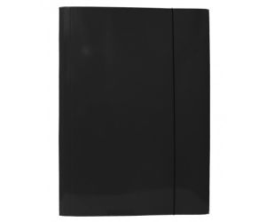 TECZKA Z GUMKĄ KONFEX A4 CZARNA OPAKOWANIE 10 SZTUK